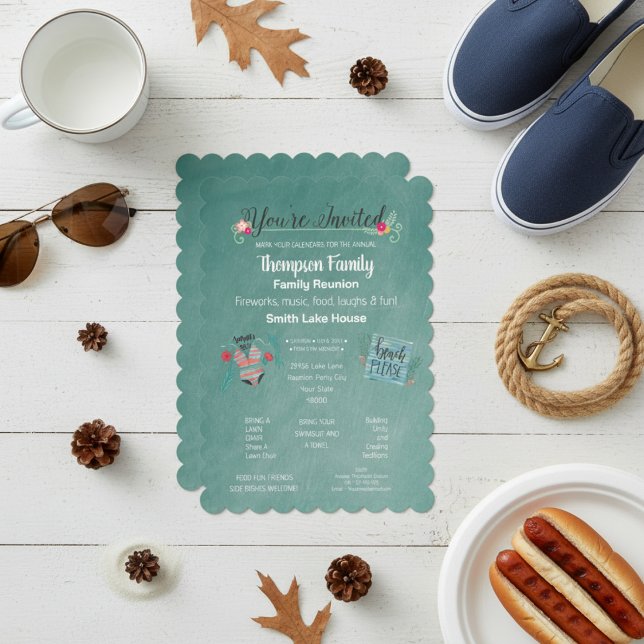 Personalised Family Reunion Summer Vibes Invitation (Personalized Family Reunion Summer Vibes Invitation)