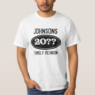 Personalised family reunion t shirts with date