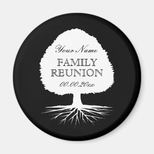 Personalised family reunion tree silhouette fridge magnet