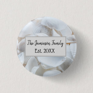 Personalised Family Sea Shell 3 Cm Round Badge