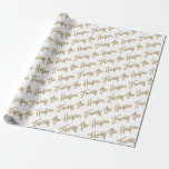 Personalised Family Signature Modern Script Gold Wrapping Paper<br><div class="desc">Personalised wrapping paper for all of your gifting.</div>