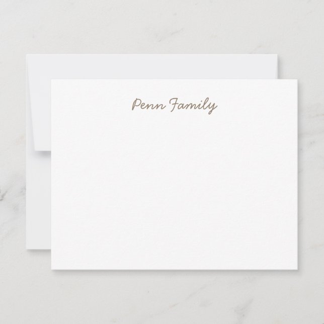 Personalised Family Stationery Card (Front)