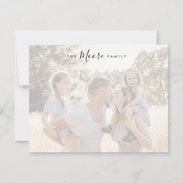 Personalised Family Stationery Card (Front)