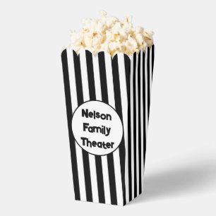 Personalised family theatre popcorn favour box