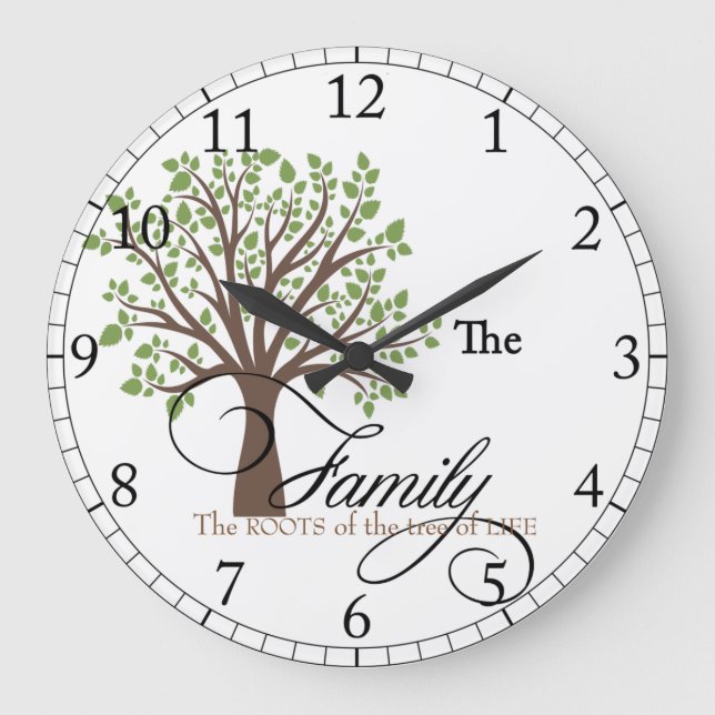 Personalised Family Tree Clock (Front)