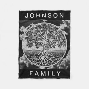 Personalised Family Tree Fleece Blanket