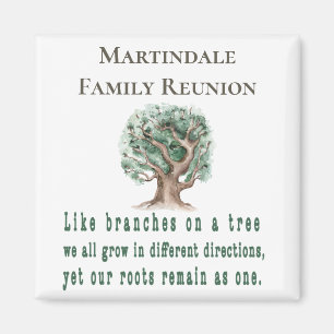 Personalised Family Tree Reunion Magnet