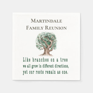 Personalised Family Tree Reunion Napkin