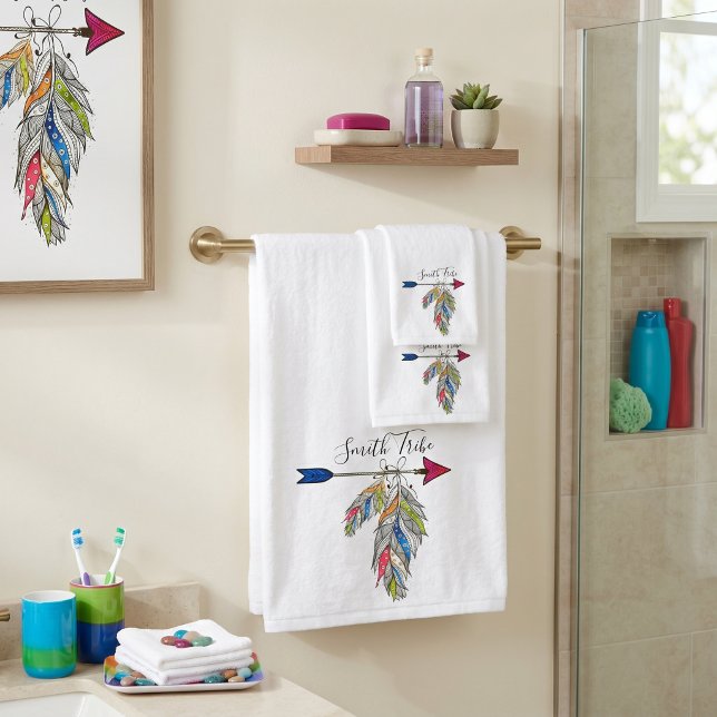 Personalised family tribe    bath towel set (Creator Uploaded)