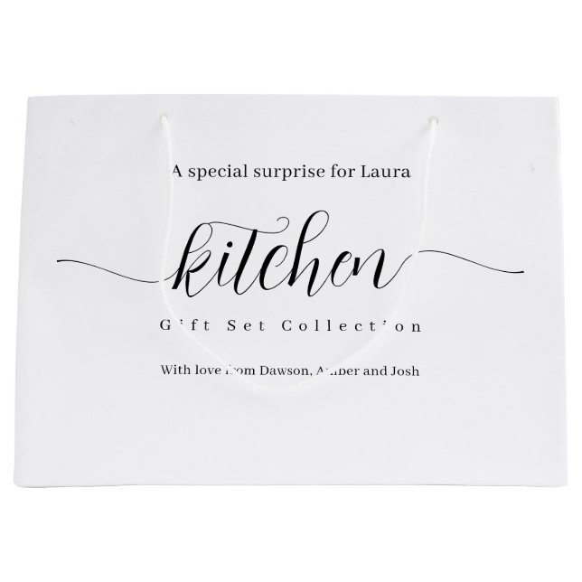 Personalised Family Unique Kitchen Gift Set Large Gift Bag (Front)