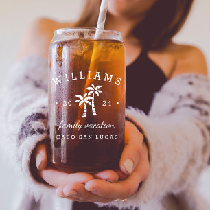 Personalised Family Vacation Can Glass