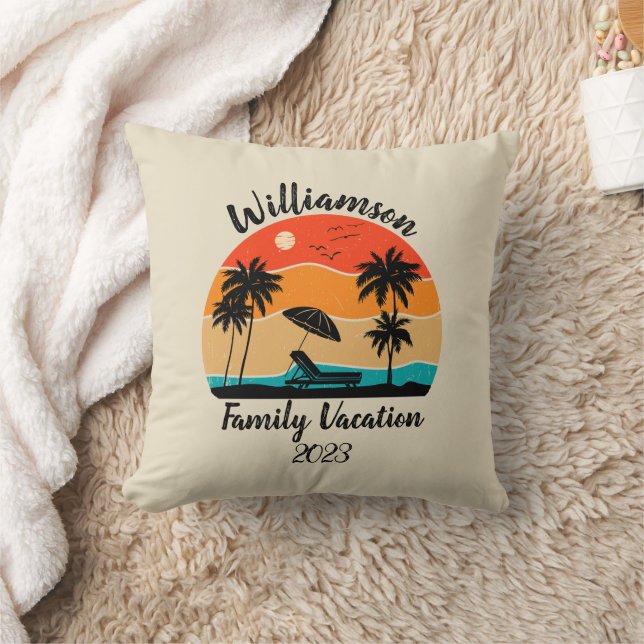 Personalised family vacation cushion (Blanket)