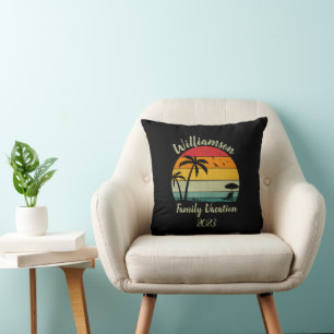 Personalised family vacation cushion