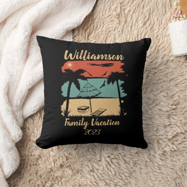 Personalised family vacation cushion (Blanket)