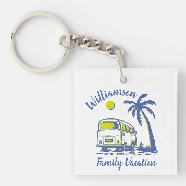 Personalised family vacation key ring (Front)