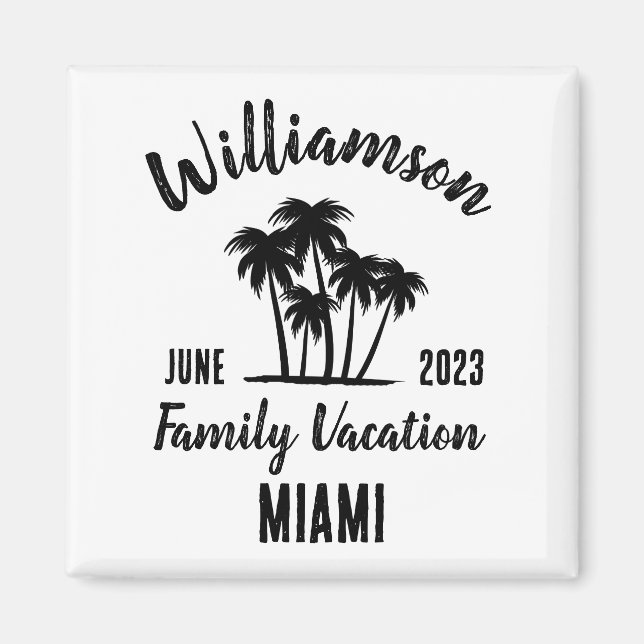 Personalised family vacation magnet (Front)