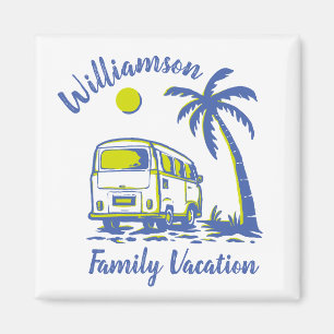 Personalised family vacation magnet