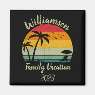 Personalised family vacation magnet