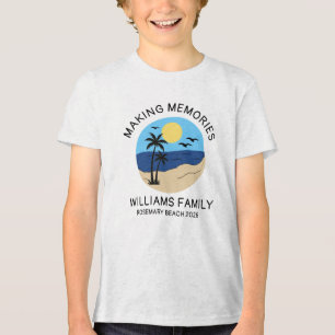 Personalised Family Vacation Men's Basic T-Shirt Tri-Blend Shirt