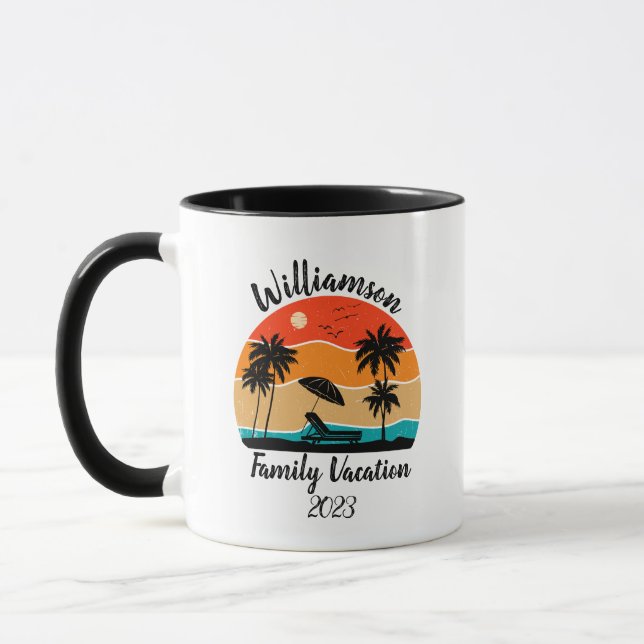 Personalised family vacation mug (Left)