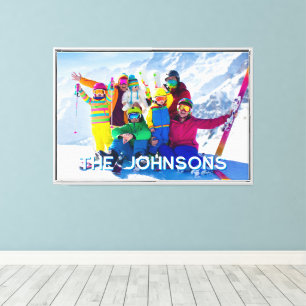 Personalised Family Vacation Photo Canvas Print