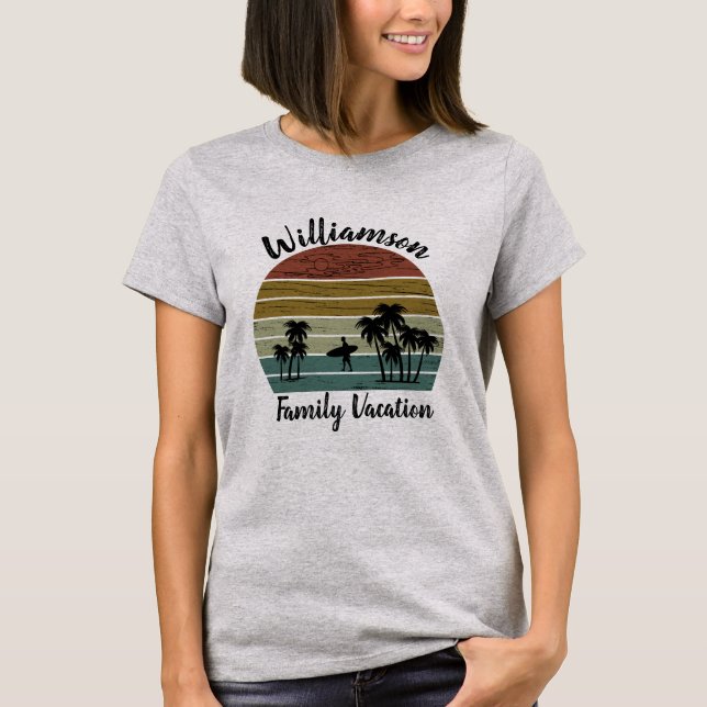 Personalised family vacation T-Shirt (Front)