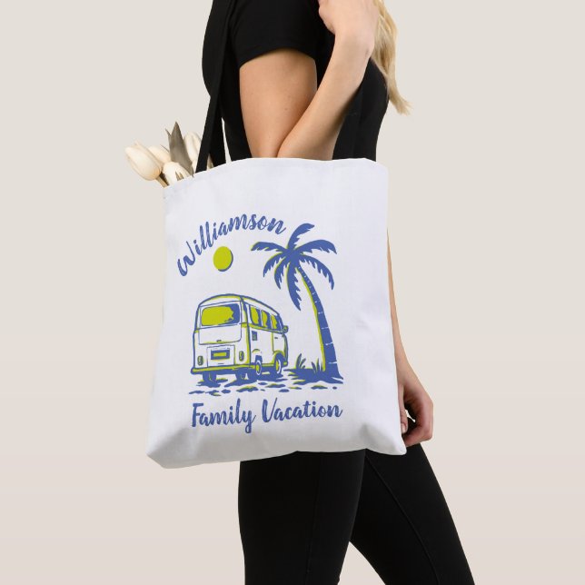 Personalised family vacation tote bag (Close Up)