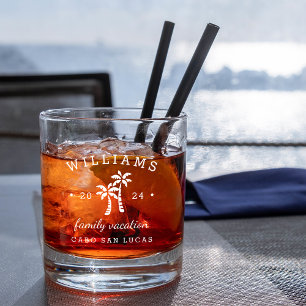 Personalised Family Vacation Whiskey Glass