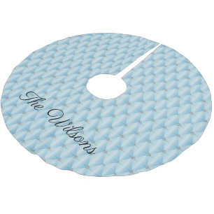 Personalised Fancy Blue Tufted Brushed Polyester Tree Skirt