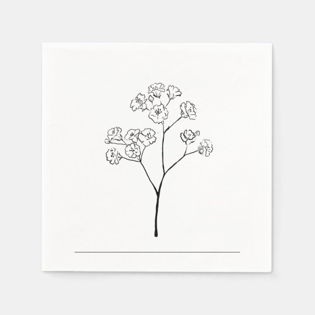 Personalised Fancy Party Napkin (Front)