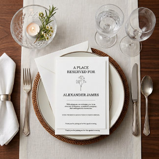 Personalised Fancy Party Place Card
