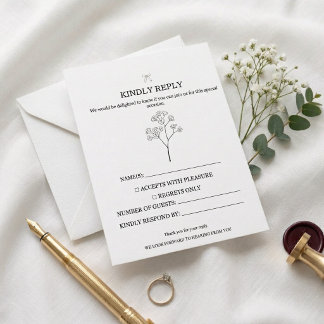 Personalised Fancy Party RSVP Card
