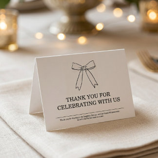 Personalised Fancy Party Thank You Card