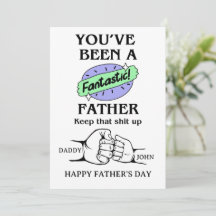 Personalised Fantastic Father's day card
