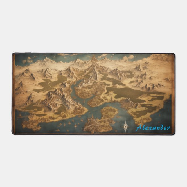 Personalised Fantasy Map Desk Mat (Front)