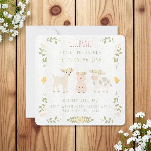 Personalised Farm Animals Birthday Invitation (Creator Uploaded)