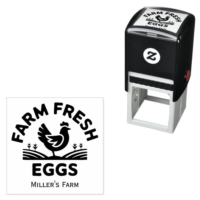 Personalised Farm Fresh Eggs Self Inking Stamp (In Situ)