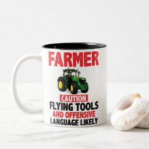 Personalised FARMER 'Mug' Two-Tone Coffee Mug