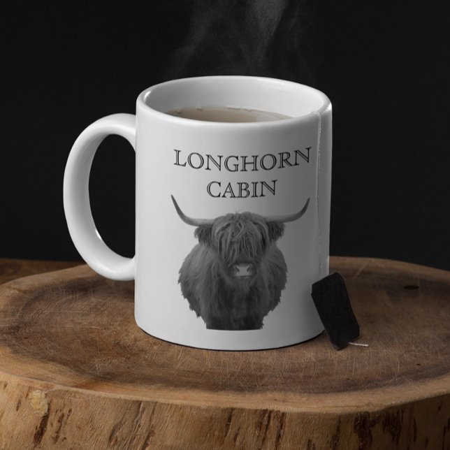 Personalised Farmhouse Cabin Lodge Highland Cow  Coffee Mug (Creator Uploaded)