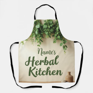 Personalised Farmhouse Herbal Kitchen Apron