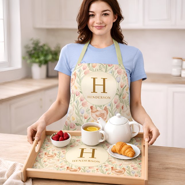 Personalised Farmhouse Monogram Apron (Creator Uploaded)
