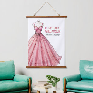 Personalised Fashion Designer Stylist Graduate Hanging Tapestry