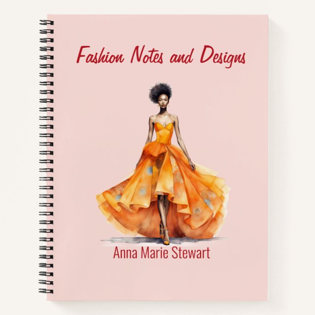 Personalised Fashion Sketch Book (Front)
