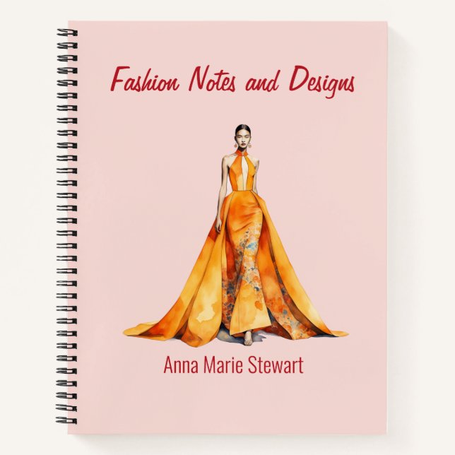 Personalised Fashion Sketch Book (Front)
