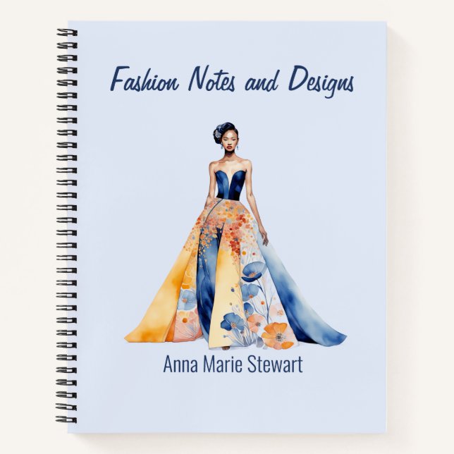 Personalised Fashion Sketch Book (Front)