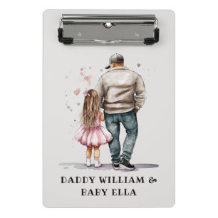 Personalised Father and Daughter (2) Mini Clipboard