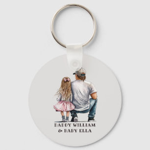Personalised Father and Daughter (4) Key Ring