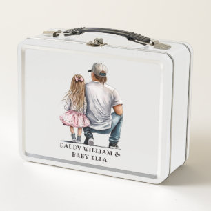 Personalised Father and Daughter (4) Metal Lunch Box