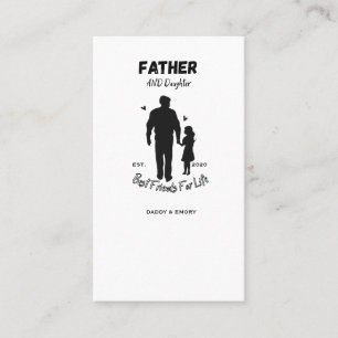 Personalised Father and Daughter Best Friends For Business Card