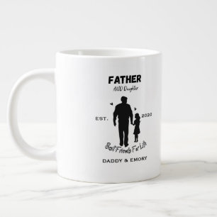 Personalised Father and Daughter Best Friends For Large Coffee Mug